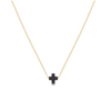 Enewton - Necklace Gold - Signature Cross Small - Charcoal