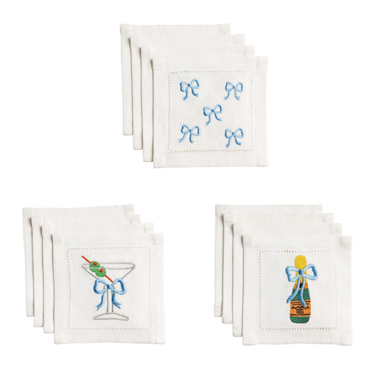 Mud Pie - Cocktail Napkin - Cotton Embroidered - Findlay Rowe Designs