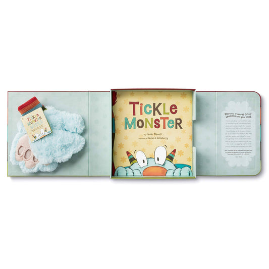 Tickle Monster Laughter Kit - Includes the Tickle Monster Book and Fluffy Mitts - Findlay Rowe Designs
