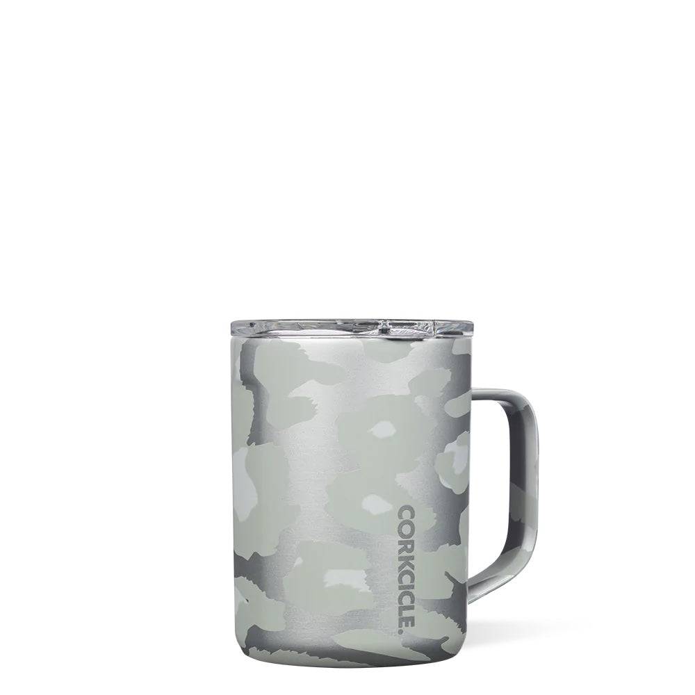 CORKCICLE - 16OZ EXOTIC COFFEE MUG - SNOW LEOPARD - Findlay Rowe Designs