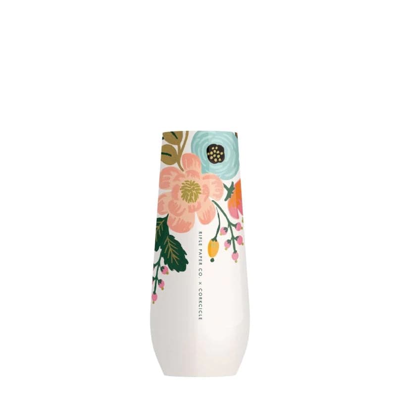 Corkcicle - 7OZ FLUTE GLOSS CREAM LIVELY FLORAL - Findlay Rowe Designs