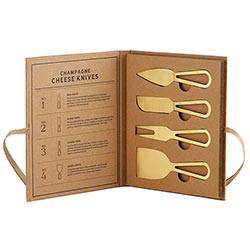 CREATIVE BRANDS - Champagne Gold Cheese Knives Book Box - Findlay Rowe Designs