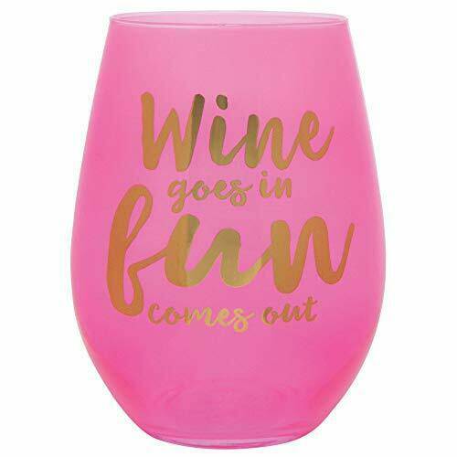TWO'S COMPANY - wine in fun out STEMLESS WINE GLASS