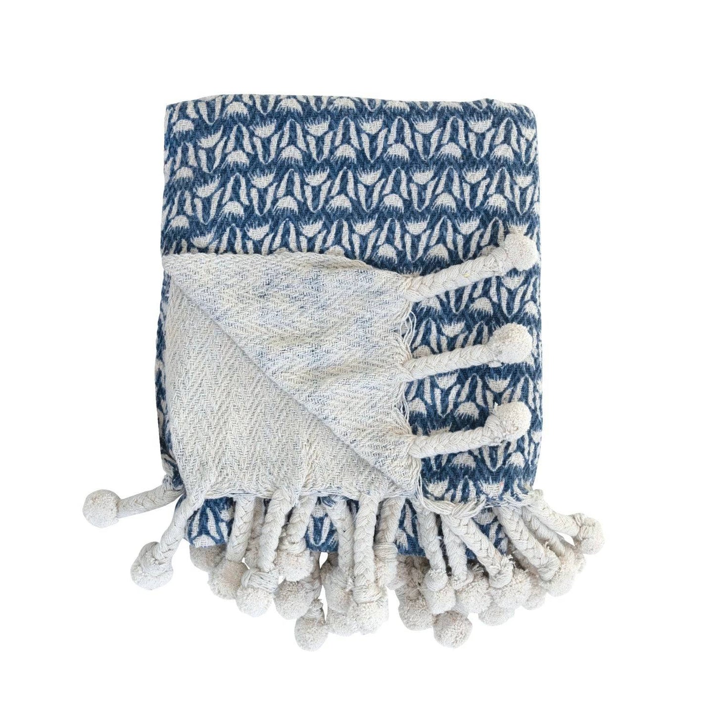 Recycled Cotton Blend Printed Throw - Findlay Rowe Designs