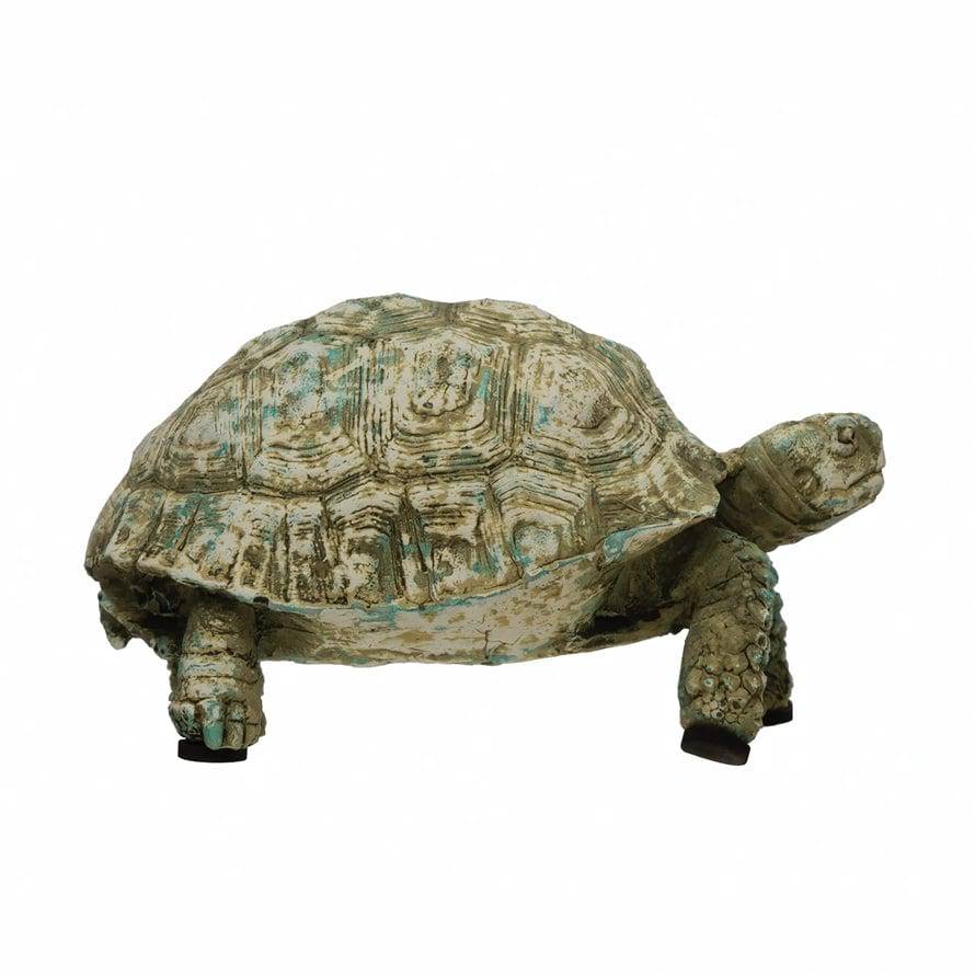 Resin Turtle, Distressed Verdigris Finish - Findlay Rowe Designs