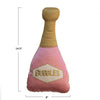 Cotton Bottle Shaped Pillow w/ Embroidery, Pink & Gold Color - Findlay Rowe Designs