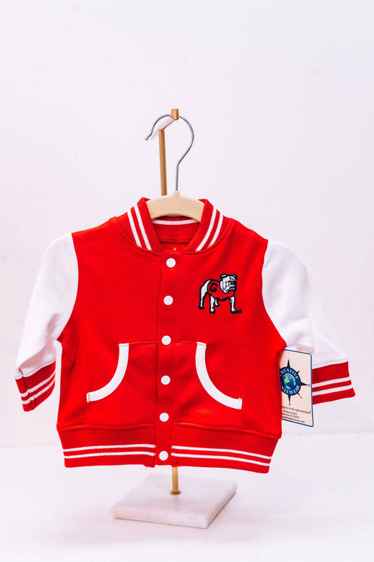 University of Georgia Varsity Bomber Jacket - Letterman Jacket - Red - Findlay Rowe Designs