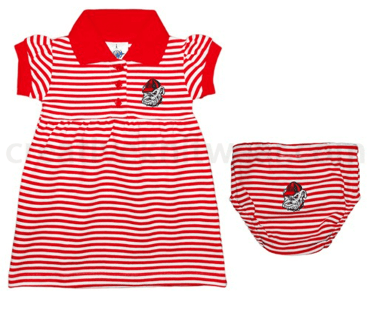 Striped Game Day Dress with Bloomer - 0-3 months - Findlay Rowe Designs
