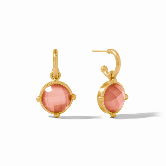 Julie Vos - Earring - Honeybee Hoop & Charm - Iridescent Melon - Findlay Rowe Designs