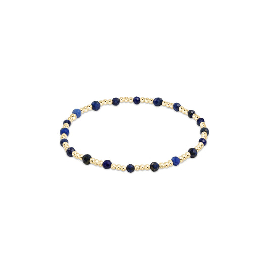 Enewton - Egirl - Gemstone Gold Sincerity Pattern 3mm Bead Bracelet - Lapis - Findlay Rowe Designs