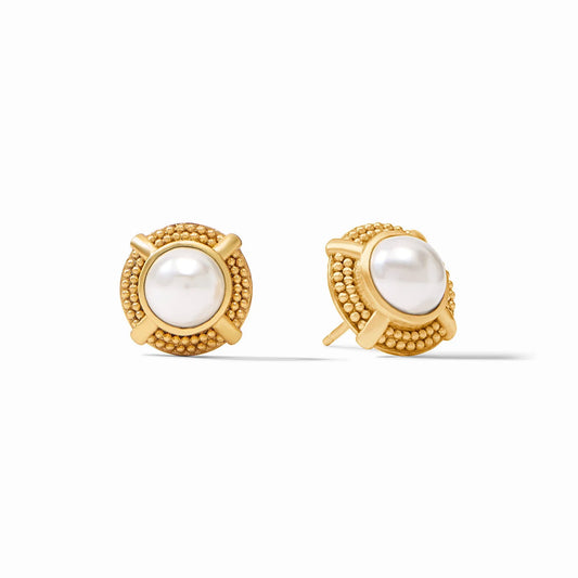 Julie Vos - Cabochon Stud - Pearl - Findlay Rowe Designs