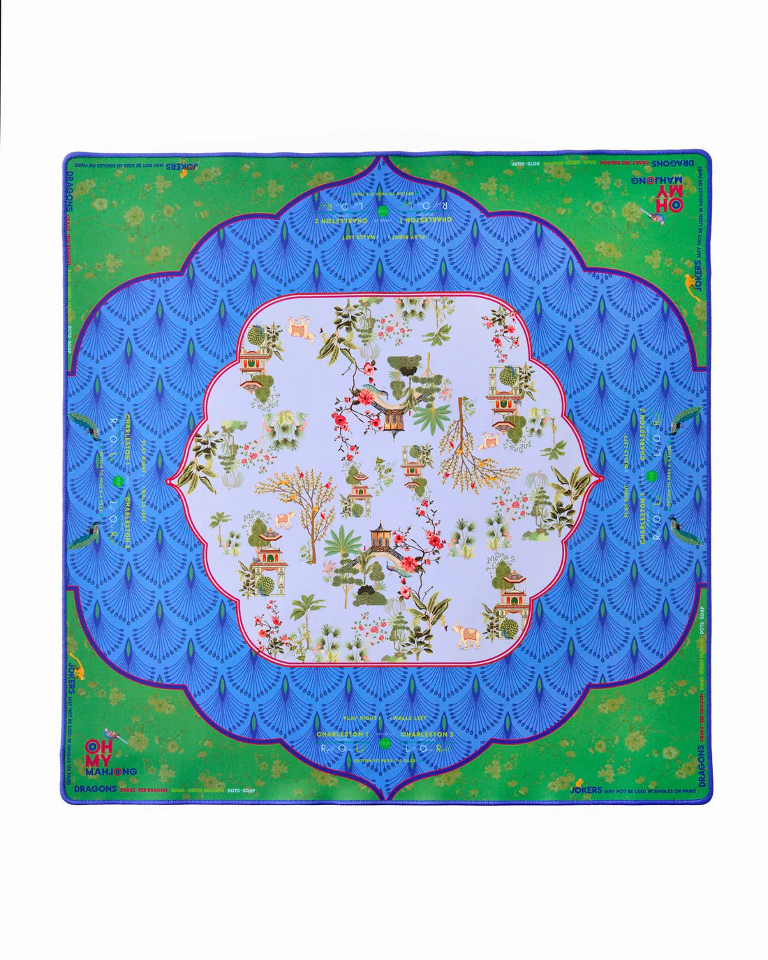 Oh My Mahjong - Mahjong Mat - Darjeeling with Tube - Findlay Rowe Designs