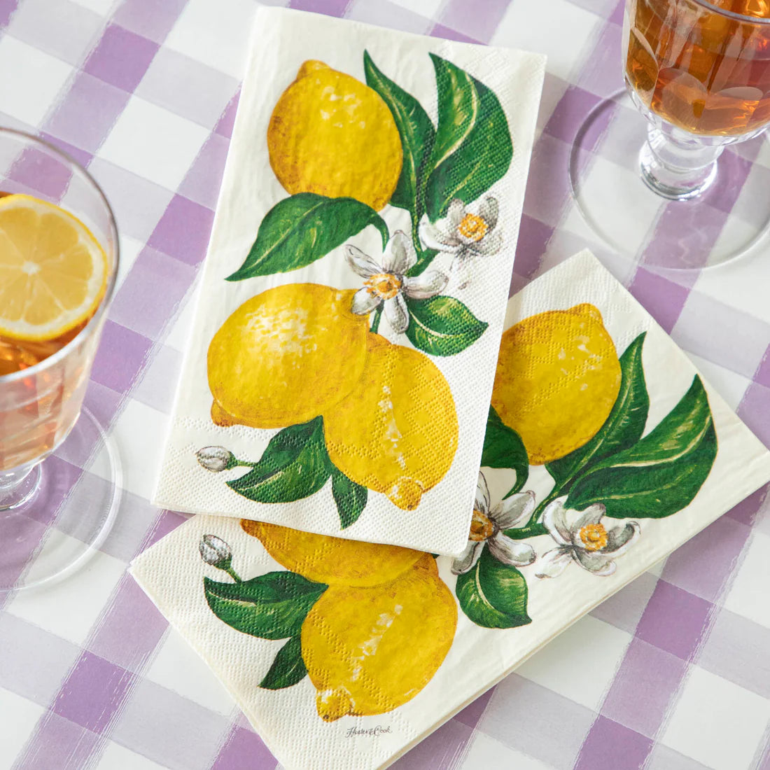 Hester & Cook - Guest Towel Napkins - Lemon - Findlay Rowe Designs