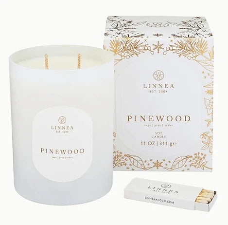 Linnea - 2-wick Candle - Pinewood - Findlay Rowe Designs