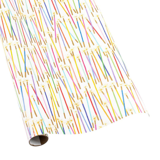 Caspari - Gift Wrap Roll - Party Candles   STORE PICKUP ONLY - Findlay Rowe Designs
