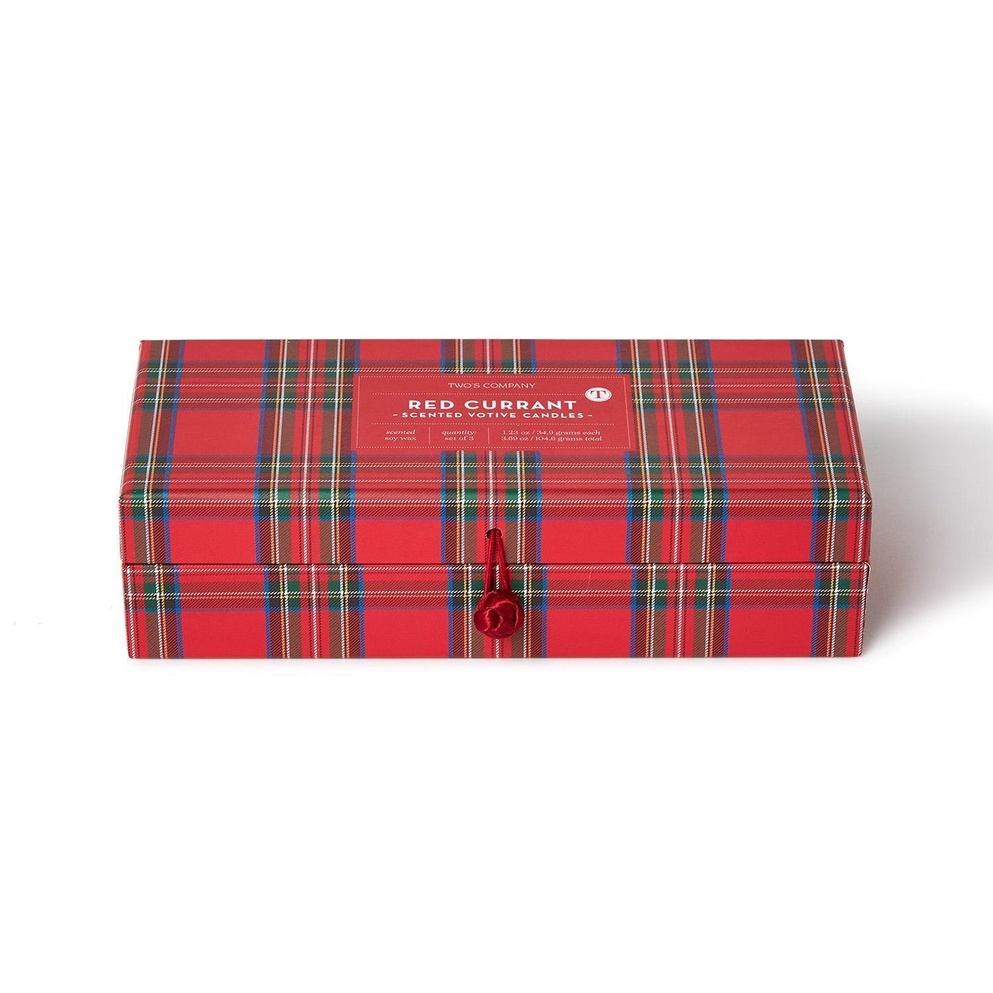 Candles - Mercury Glass - Red Currant - Tartan Box Set of 3 - Findlay Rowe Designs