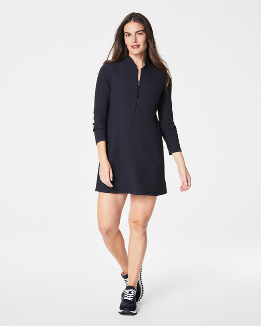 Spanx - Dress - Spanxshape Rib Long Sleeve Zip Front - Black