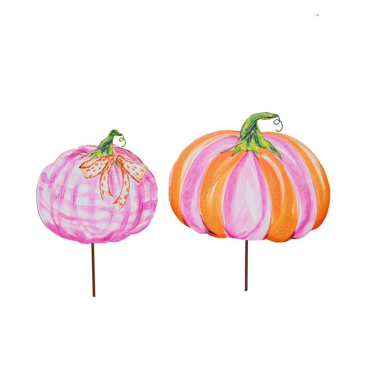 Rosanne Beck - Pumpkin Stake - Pink Orange