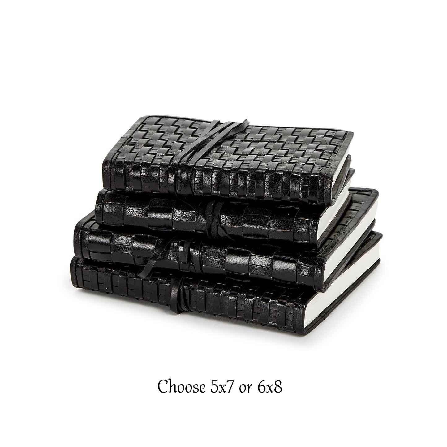 Journal - Woven Leather - Black - Findlay Rowe Designs