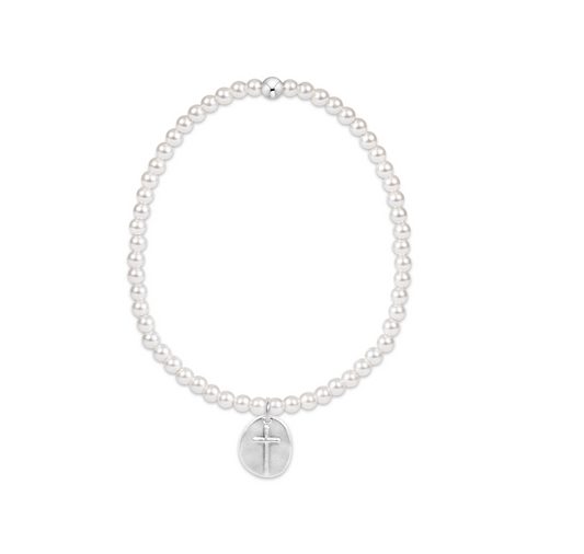 Enewton - Classic Pearl 3mm Bead Bracelet - Inspire Small Sterling Charm