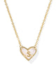 Kendra Scott - Necklace - Ari Heart Letter - Gold Short Pendant