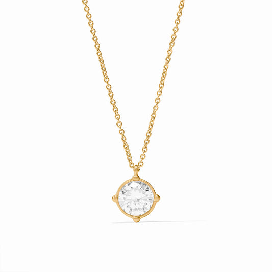 Julie Vos - Necklace - Honeybee Solitaire - Cubic Zirconia - Gold - Findlay Rowe Designs