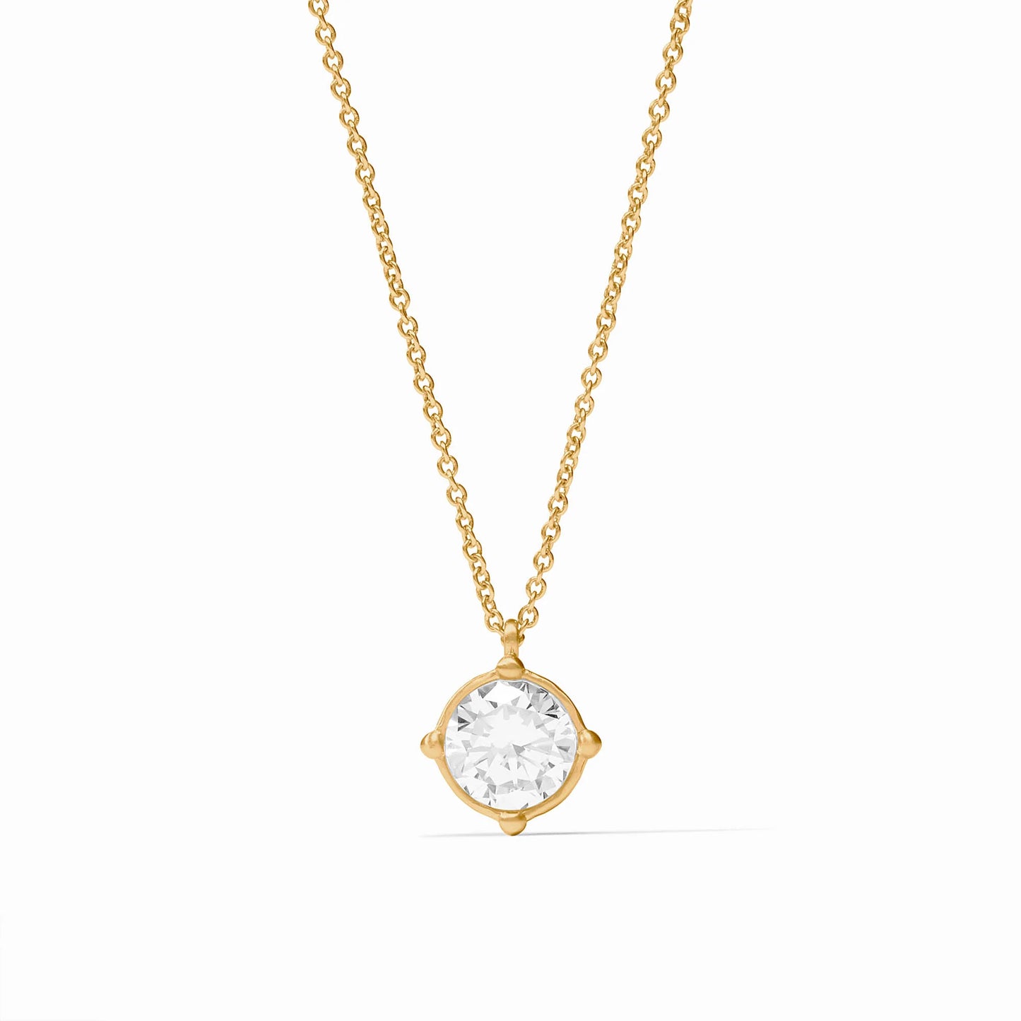 Julie Vos - Necklace - Honeybee Solitaire - Cubic Zirconia - Gold