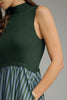 Entro - Dress - Midi Sleeveless Mock - Hunter Green Stripe - Findlay Rowe Designs