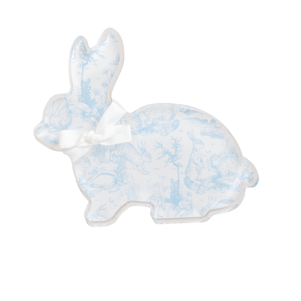 Mud Pie - Acrylic Bunny - Blue Toile - Findlay Rowe Designs