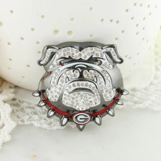 Brooch - UGA Bulldog Crystal - Findlay Rowe Designs