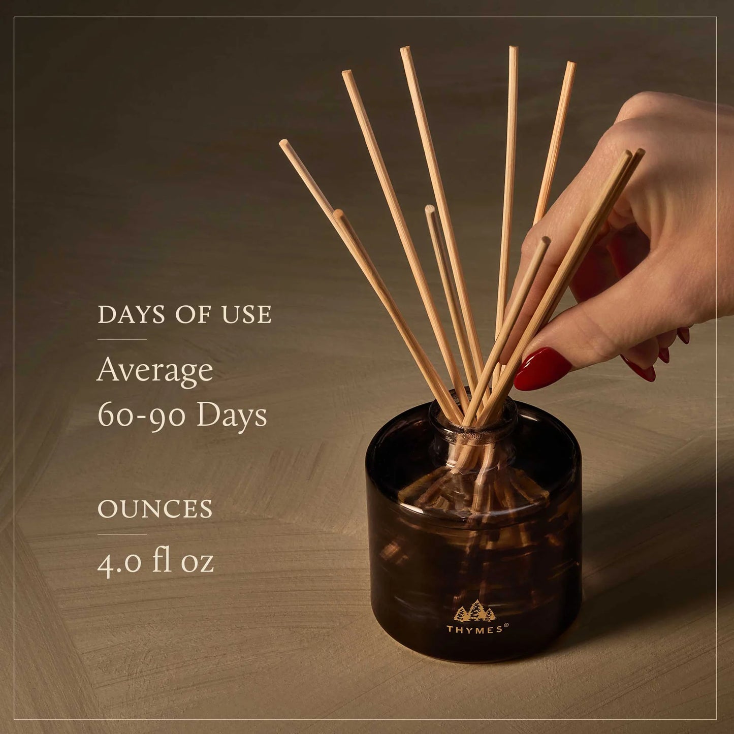 Thymes - Petite Reed Diffuser - Noir Woods