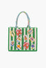 America and Beyond - Beaded Large Book Tote - Mahjong Muse