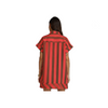 Entro - Dress - Mini Stripe V-Neck - Red Brown