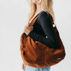 Pretty Simple Bags - Hazel Hobo Shoulder Bag with Tassel - Chocolate Suede - Findlay Rowe Designs