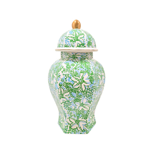 Lilly Pulitzer - Large Ginger Jar 12in - Garden Glisten - Findlay Rowe Designs