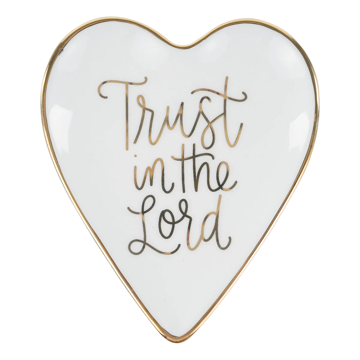 Glory Haus - Trinket Tray - Trust In The Lord - Gold - Findlay Rowe Designs