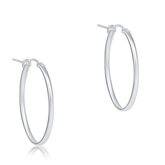Enewton - Oval Sterling 1 inch Hoop - Smooth - Findlay Rowe Designs