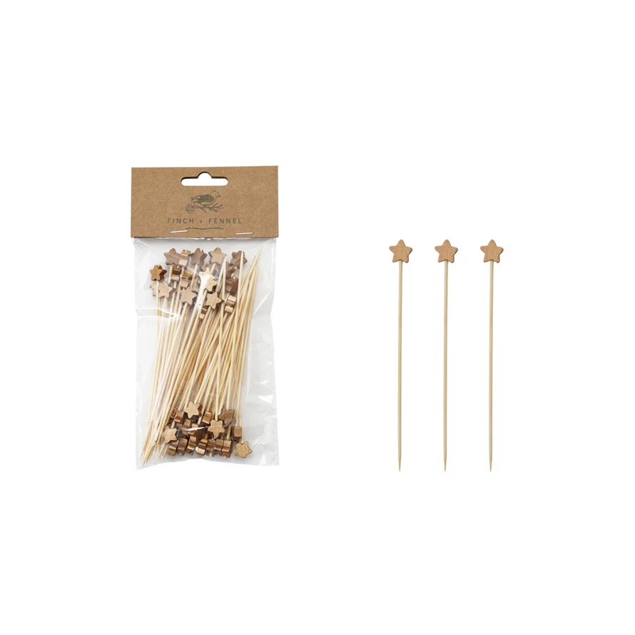 Single Use Skewers - Star Shaped Handles
