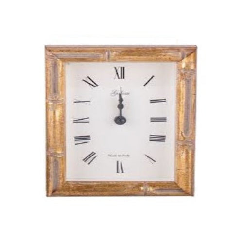 Galassi - Clock 3x3 - Bamboo - Gold - Findlay Rowe Designs