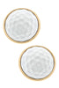 Flynn Golf Ball Stud Earrings in White - Findlay Rowe Designs