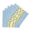 Caspari - Cocktail Napkins - Knots And Spots - Blue  Green - Findlay Rowe Designs
