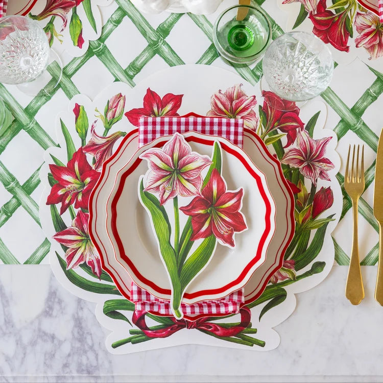 Hester & Cook - Placemat - Die-Cut Amaryllis - Findlay Rowe Designs