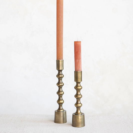 Candle - Taper Holder - Round - Antique Gold - Findlay Rowe Designs