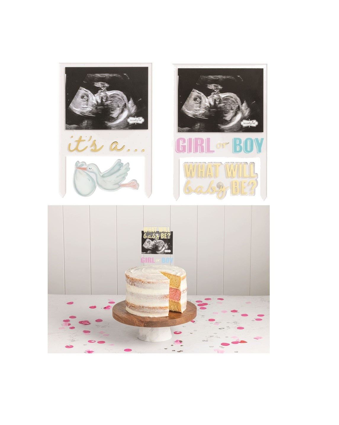 Mud Pie - Frame - Cake Topper Ultrasound - Findlay Rowe Designs
