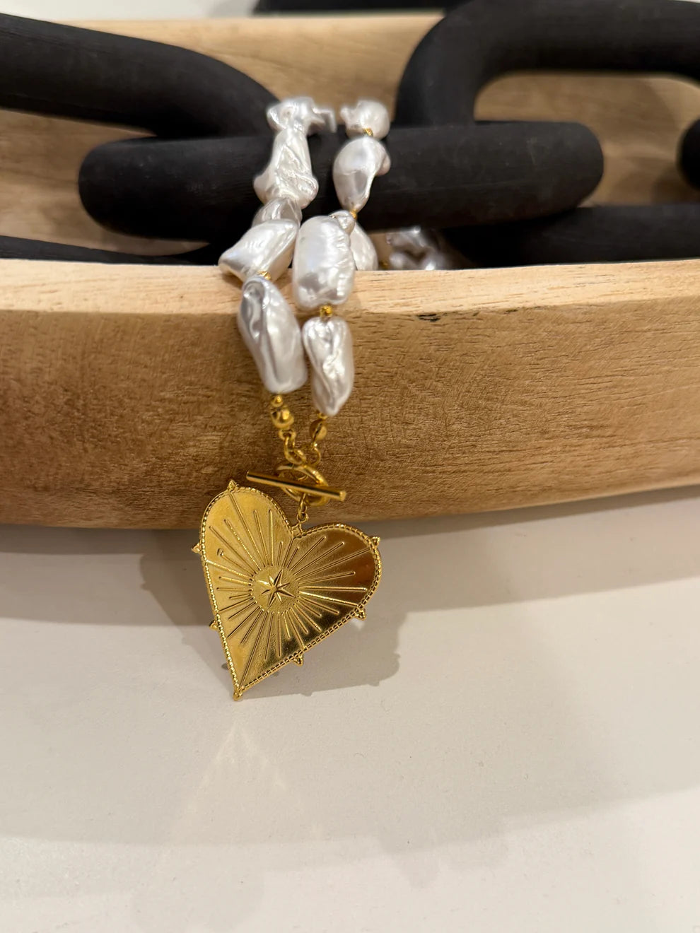 ChanSutt Pearls - Blaze Necklace Pearl - Gold - Findlay Rowe Designs
