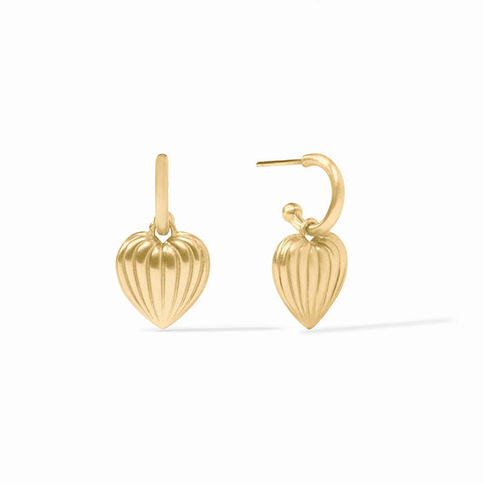 Julie Vos - Earring - Puffy Heart Hoop & Charm - Findlay Rowe Designs