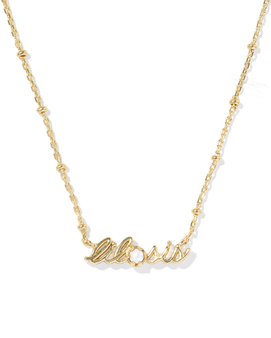 Kendra Scott - Lil Sis Gold Short Pendant Necklace - Gold Freshwater Cultured Pearl - Findlay Rowe Designs