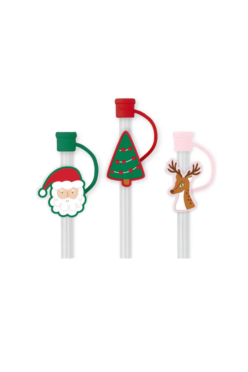 Swig - Straw Topper Set - Christmas Cameos
