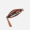 Vida Wristlet - Polished Leather - Truffle With Stitching - Findlay Rowe Designs