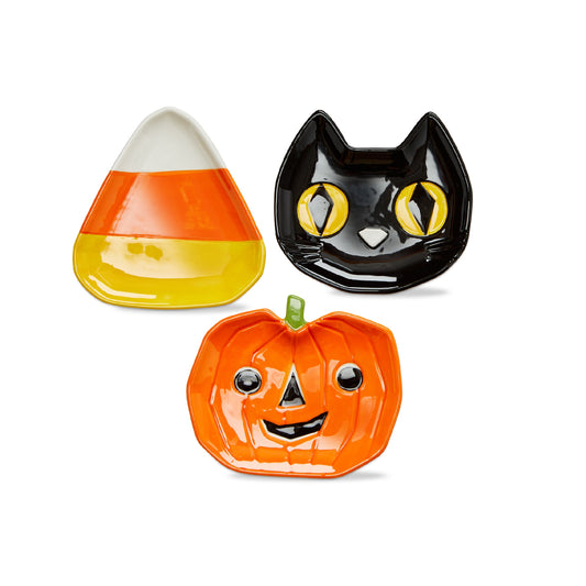 Appetizer Plate - Boo Crew - Pumpkin Candy Corn or Cat - Findlay Rowe Designs